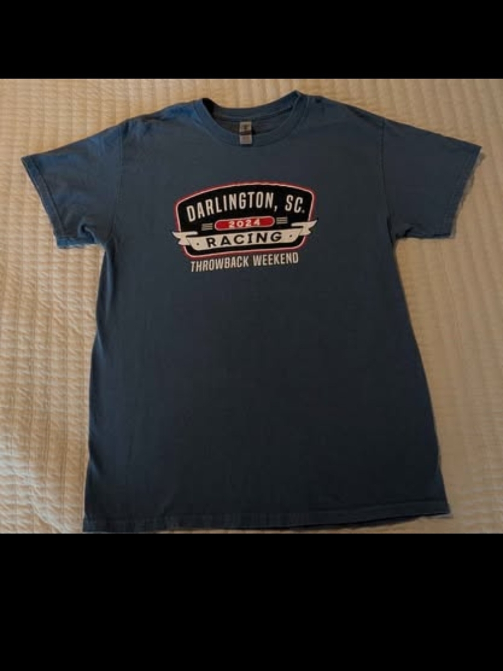 Gildan Men's Darlington, SC Racing Throwback Weekend T‑Shirt - Blue